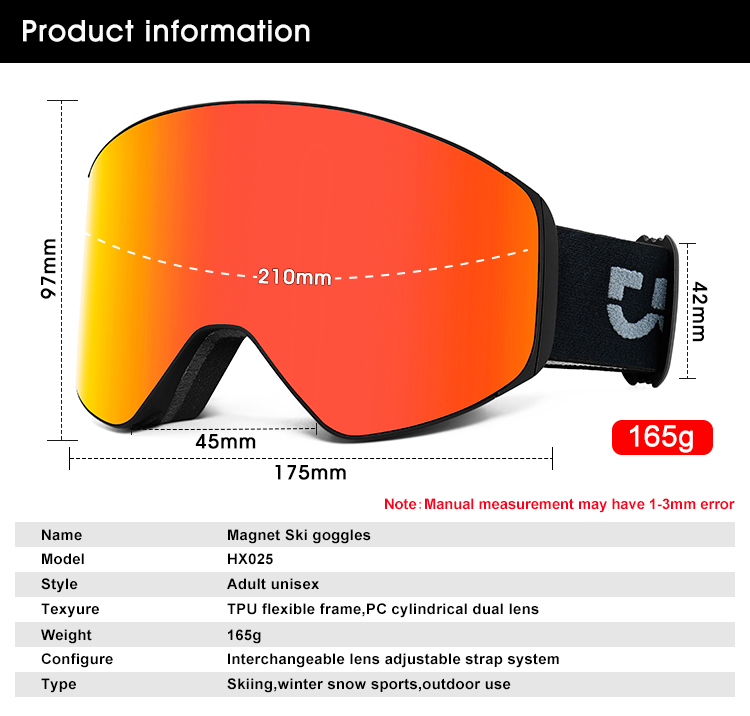 Magnetic Ski Goggle